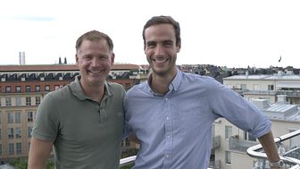 Mattias Malmström, CEO at Mynewsdesk (left) and Matthieu Vaxelaire, CEO and Co-Founder at Mention (right).
