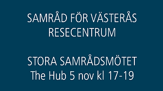 Pressinbjudan: Välkommen till stora samrådsmötet för Västerås resecentrums detaljplan