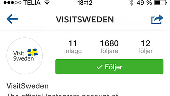 VisitSweden låter svenskar sköta nytt officiellt Instagram-konto