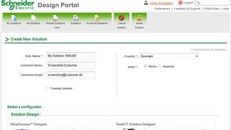 Design Portal til datacentre