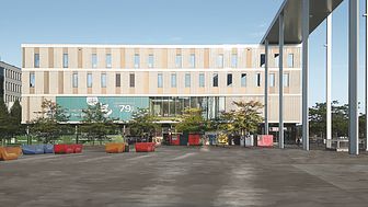 ZÜBLIN übergibt Erweiterungsbau der Münchener Riem Arcaden – Blick auf das neue Motel One.