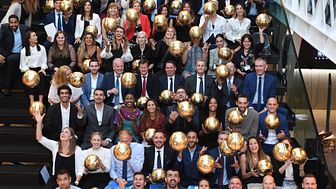 FIBA Europe basketball players celebrating their success