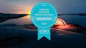 Telias företagskunder för bredband fortsätter vara Sveriges nöjdaste enligt SKI 