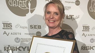 Ulli Söderberg från Svensk Fastighetsförmedling har fått Azets pris Årets CFO 2019. 