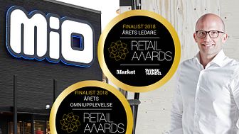 Dubbla finalplatser för Mio i Retail Awards 2018