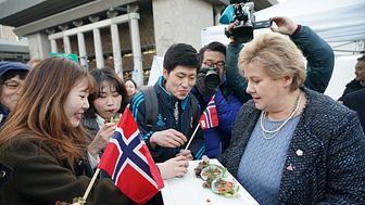 Statsminister Erna Solberg i Korea