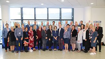 Besök vid European Food Safety Authority. Region Västerbottens delegation och representanter från EFSA.