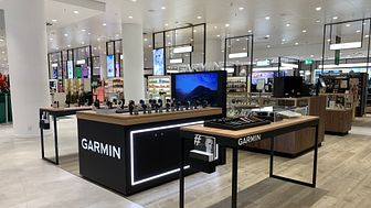 Der Garmin Shop-in-Shop in der neueröffneten Galeria-Filiale in Frankfurt.