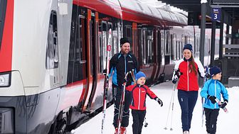 TRANSFER: Kom deg direkte fra tog til fjell. FOTO: Visit Lillehammer