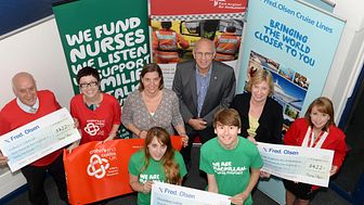 Fred. Olsen staff raise over £10,000 for local charities, East Anglian Air Ambulance, Crohn’s & Colitis UK and Macmillan Suffolk