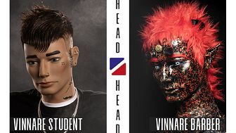 "In An Unequal Society" och "Redios Conqueror Mullet" blev juryns favoriter i Head2Head Barber Challenge!
