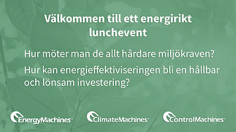Välkommen till våra energirika lunchevent för att diskutera energi och miljö