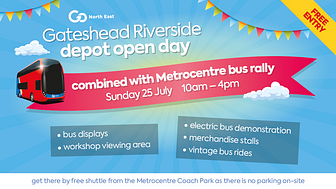 Go North East to host open day event at Gateshead Riverside depot this Sunday