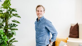 Alexander Eliasson är Workplace Manager på Fortnox, en av Wihlborgs hyresgäster i fastigheten Sparven i centrala Malmö.