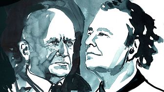 Jean Sibelius and Sakari Oramo. Illustration: Jenny Svenberg Bunnel