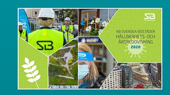 Framsidan av Svenska Bostäders hållbarhets- och årsredovisning 2020