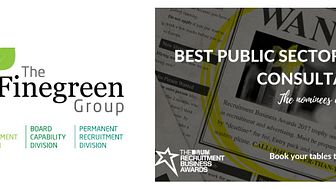 Finegreen shortlisted as finalists for both “Small Agency of the Year” & “Public Sector Agency of the Year” at the  Recruitment Business Awards 2017!