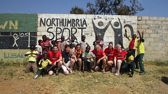 Northumbria University staff and students on a previous Volunteer Zambia trip
