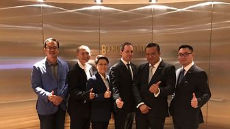 Snapshot (from left): Freddie Tan (Assistant Hon Treasurer), Jackson Chua, Gerry Seah (Hon Treasurer), Mark Laudi, Roger Wang (President) and Dylan Tan (Assistant Honorary Secretary). Photo source: Jackson Chua