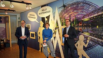 Martin Buhl-Wagner, Eva Lusch und Dr. Anselm Hartinger eröffnen die Mitmach-Ausstellung "Kinder machen Messe" - Foto: Franziska Klahn