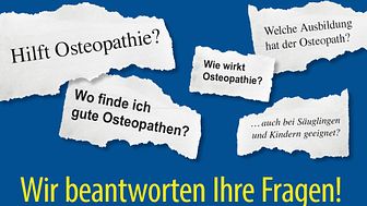 Informationsstand zum Thema Osteopathie in Bad Nauheim / 17. Internationaler Osteopathie-Kongress 