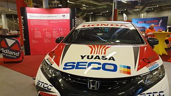 TCR-tävling i Anderstorp lördag  - det fick bli utställning istället för bana för Hondas STCC-bil.