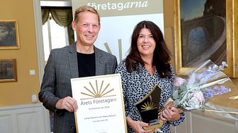Maria och Johan Eklund, ägare av Görvälns Slott, utses till Årets Företagare i Stockholms län
