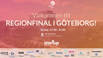 Välkommen till Regionfinal i Göteborg i STARTUP 2022!