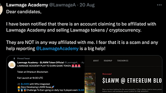 Screenshot of Lawmage Academy's Twitter page