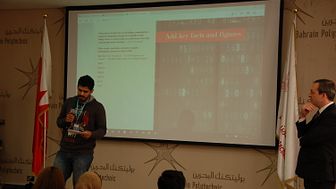 Presentation practice at the Bahrain Polytechnic