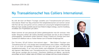Ny transaktionschef hos Colliers International