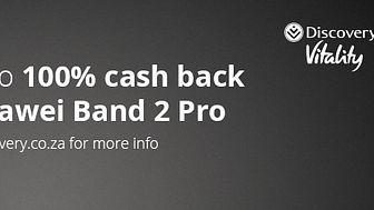 Vitality offers up to 100% cash back on a Huawei Band 2 Pro
