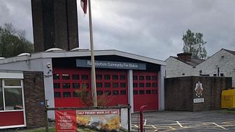 Than you - message outside Ramsbottom Fire Station