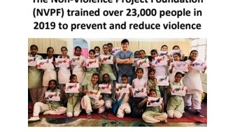 The Non-Violence Project Foundation (NVPF) trained over 23,000 people in 2019 to prevent and reduce violence 