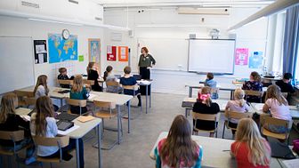 Undervisning med ljudutjämningssytem, Isabergskolan i Hestra. Foto: Christoffer Frykell och Joakim Andersson