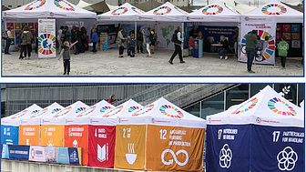 GROHE opstiller en pavillon i Rådhushaven for at formidle FN’s verdensmål ud til folket.