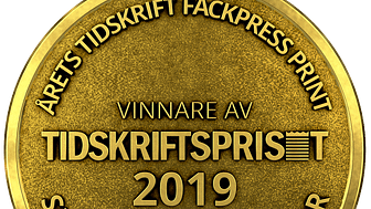 Tidskriftspriset i kategorin Årets fackpress print 2019