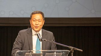 Eric Sung, CEO of Intellian, received the Satellite Technology of the Year Award today