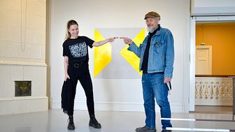 Kjell Varvin  og Monica Holmen i utstillingen Intermediary Stages of a Never-Ending Process