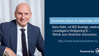ISS deltar med talare på Business Arena i Stockholm 