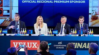 David Szlezak, EHF Marketing, Alenka Potočnik Anžič, Gorenje, Michael Wiederer, EHF President and Predrag Boskovic, EHF Vice President