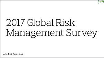 Oväntad volatilitet med dess komplexitet adderas som en ny risk i 2017 års Global Risk Management Survey