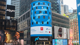Nordic Innovation presenterade Di ScaleUP som en utvald aktör på Nasdaqs skärm på Times Square i New York i slutet av april.