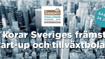 Sveriges främsta Start Up- eller tillväxtbolag koras i The Serendipity Challenge Sweden.