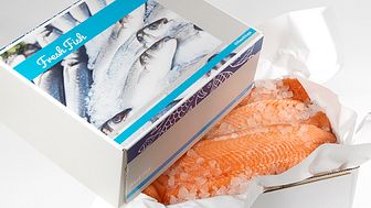 Fresh Fish Concept från Smurfit Kappa håller färsk fisk kyld under transport i 48 timmar.