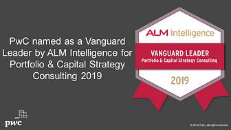 PwC named an ALM Vanguard leader in Portfolio & Capital Strategy Consulting 2019 