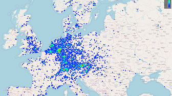 En karta över Europa visar som väntat hur användningen av IoT-enheter koncentreras kring städer och tätbefolkade områden. Samtidigt visar Sophos studie att användningen av IoT i hemmet medför risker.