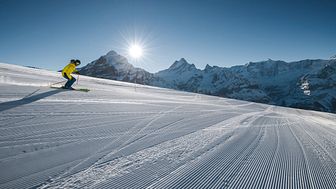 Ein Ticket für Winteraktivitäten, Bus, Bahn und Ausflugsberge in der Jungfrau Ski Region (hier Grindelwald) © Interlaken Tourismus
