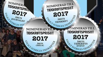 Nomineringar för Årets Journalist, Årets Omslag, Årets Tidskrift (fackpress och populärpress) och Årets Tidskriftsevent