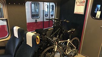 Nya cykelställ på Inlandsbanans tåg